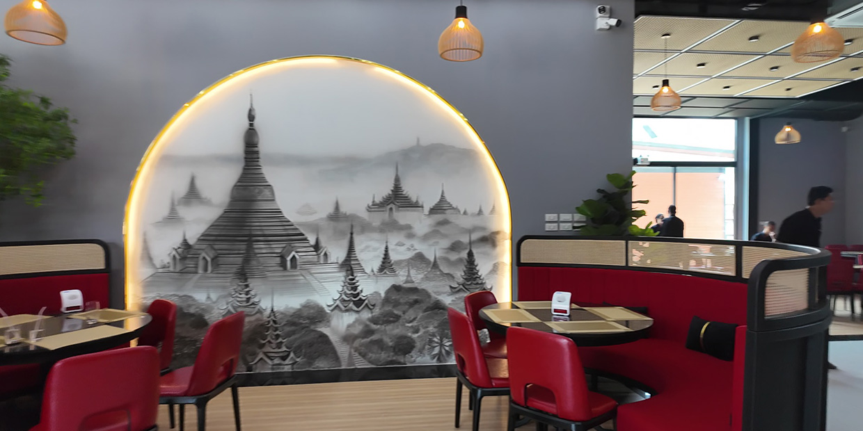 แนะนำร้านอาหาร Alinga Tea & Dining حلال อาหารเอเชีย ทั้งพม่า อินเดีย จีน และไทย